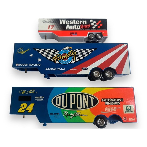 Racing Champions DuPont Family Channel Western Auto Semi Cab Trailer Lot of 3 - Picture 13 of 14